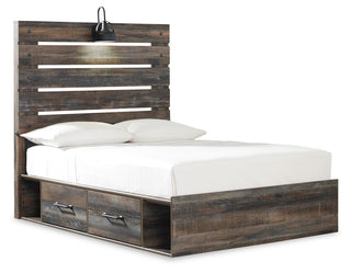Drystan Queen Panel Bed with 2 Storage Drawers