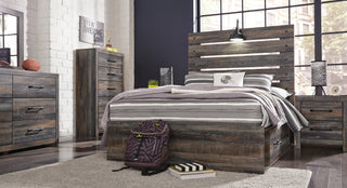 Drystan Panel Bed with 2 Storage Drawers - Full