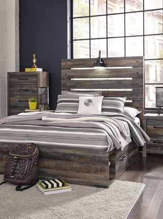 Drystan Panel Bed with 2 Storage Drawers - Full
