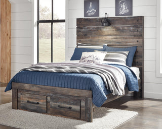 Drystan Queen Panel Bed with 2 Storage Drawers