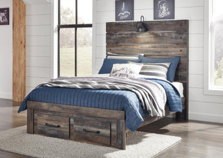 Drystan Panel Bed with 2 Storage Drawers - Full
