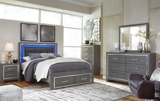 Lodanna Panel Bed with 2 Storage Drawers - Queen