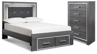 Lodanna Full Upholstered Panel Storage Bed and Chest