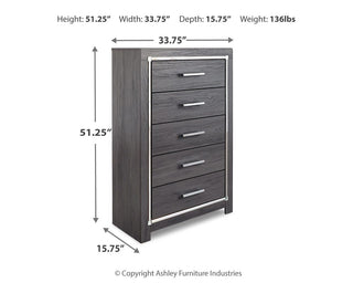 Lodanna King Upholstered Panel Bed, Dresser, Chest and 2 Nightstands