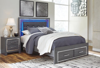 Lodanna Queen Storage Bed and Nightstand