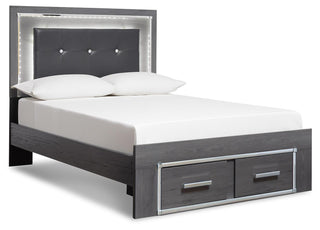 Lodanna Queen Panel Bed with 2 Storage Drawers