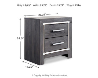 Lodanna King Panel Storage Bed with Mirrored Dresser and Nightstand