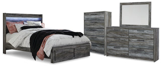 Baystorm Queen Storage Bed, Dresser, Mirror and Chest