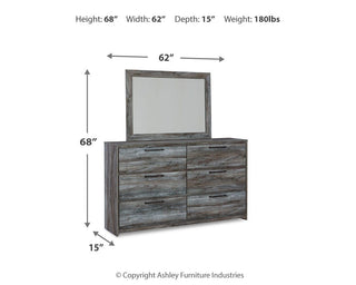 Baystorm Full Panel Bed Headboard, Dresser, Mirror and Nightstand