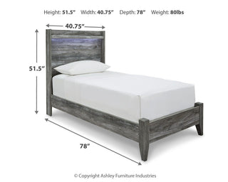 Baystorm Twin Panel Bed, Dresser, Mirror and Chest