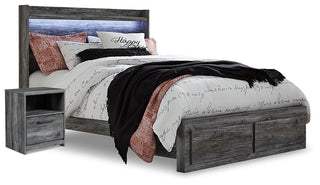Baystorm Queen Panel Storage Bed and Nightstand