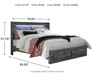 Baystorm King Panel Storage Bed, Dresser, Chest and 2 Nightstands