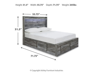 Baystorm Queen Panel Bed with 4 Storage Drawers