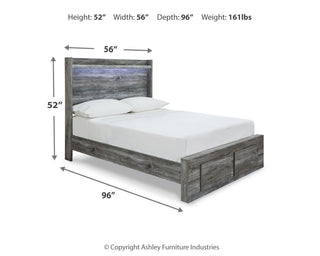 Baystorm Full Storage Bed, Dresser, Mirror and Nightstand