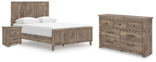 Rusticott Queen Panel Bed, Dresser and Nightstand