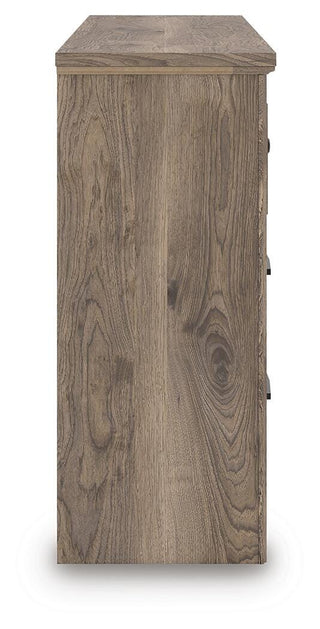 Rusticott King Poster Bed, Dresser and Nightstand