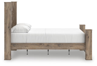 Rusticott Queen Poster Bed, Dresser and Nightstand