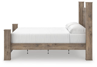 Rusticott King Poster Bed, Dresser and Nightstand