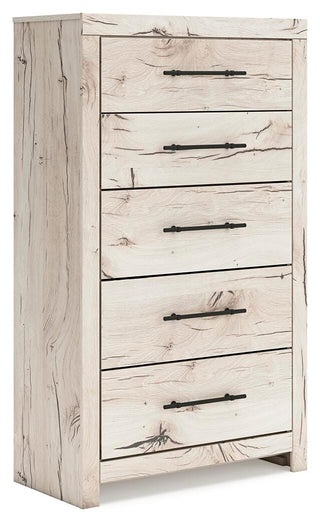 Lawroy King Panel Storage Bed, Dresser, Mirror, Chest and 2 Nightstands