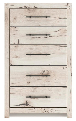 Lawroy King Panel Bed, Dresser, Mirror, Chest and Nightstand
