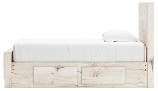 Lawroy Twin Panel Bed with Storage and Nightstand