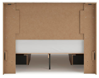 Lawroy Queen Panel Bed with Storage, Dresser and Mirror