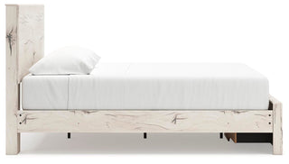 Lawroy King Panel Storage Bed, Dresser, Mirror and Nightstand