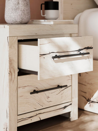 Lawroy King Panel Bed, Dresser, Mirror and Nightstand