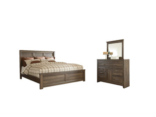 Juararo Queen Panel Bed, Dresser and Mirror