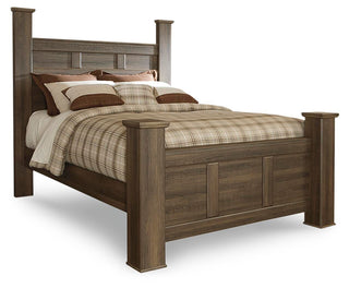 Juararo Queen Poster Bed, Dresser and 2 Nightstands