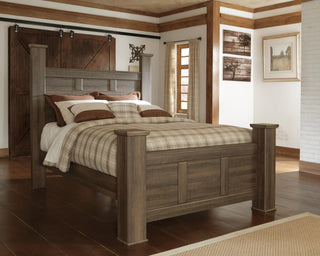 Juararo Queen Poster Bed, Dresser and Chest