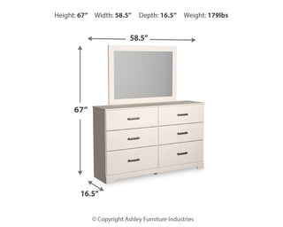 Stelsie Full Panel Bed, Dresser, Mirror and Nightstand