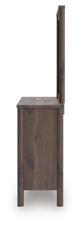 Pamytta Full Panel Platform Bed, Dresser and Mirror