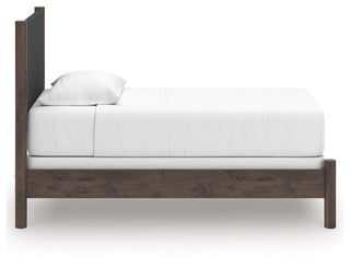 Pamytta Twin Upholstered Panel Bed, Dresser and Mirror