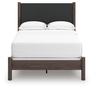 Pamytta Full Upholstered Panel Bed, Dresser and Mirror