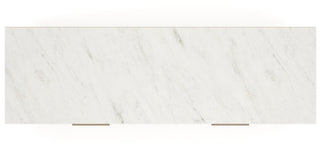 Cadmori King Upholstered Panel Bed, Dresser and Nightstand