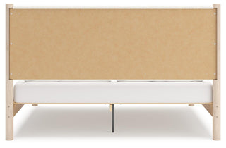 Cadmori King Upholstered Panel Bed, Dresser, Mirror and Nightstand