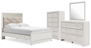 Altyra Full Panel Bed, Dresser, Mirror and Chest