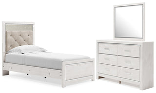 Altyra Twin Panel Bed, Dresser and Mirror