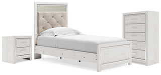 Altyra Twin Panel Bed, Chest and Nightstand