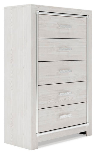 Altyra Queen Bookcase Storage Bed, Chest and 2 Nightstands