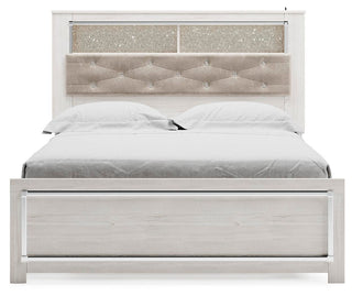 Altyra Queen Upholstered Panel Bed, Dresser and Mirror