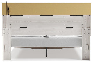 Altyra Upholstered Bookcase Bed with Storage - King