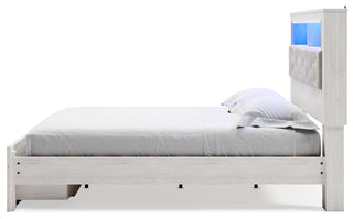 Altyra Upholstered Bookcase Bed with Storage - King