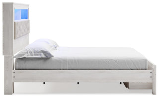 Altyra Upholstered Bookcase Bed with Storage - King