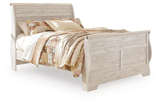 Willowton Queen Sleigh Bed, Dresser and Mirror