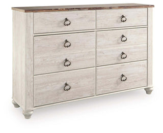 Willowton King Sleigh Bed, Dresser and Nightstand