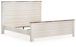 Willowton King Panel Bed, Dresser, Mirror, and Nightstand