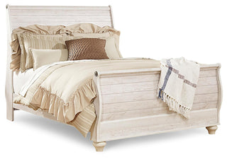 Willowton Queen Sleigh Bed, Dresser and Chest