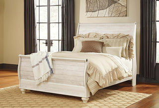 Willowton Queen Sleigh Bed, Dresser and Chest